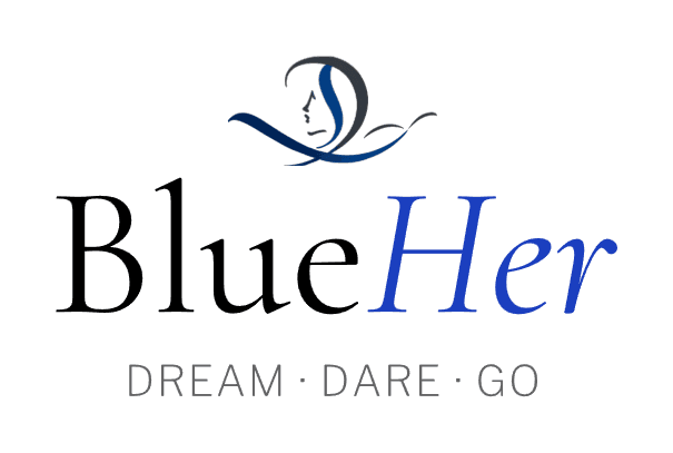 BlueHer — Dream · Dare · Go